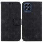 For Samsung Galaxy M33 5G Double 8-shaped Embossed Leather Phone Case(Black) - 1