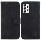 For Samsung Galaxy A73 5G Double 8-shaped Embossed Leather Phone Case(Black) - 1