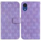 For Samsung Galaxy A03 Core Double 8-shaped Embossed Leather Phone Case(Purple) - 1