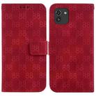 For Samsung Galaxy A03 166mm Double 8-shaped Embossed Leather Phone Case(Red) - 1