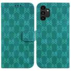 For Samsung Galaxy A13 4G Double 8-shaped Embossed Leather Phone Case(Green) - 1