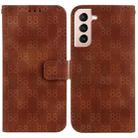 For Samsung Galaxy S22+ 5G Double 8-shaped Embossed Leather Phone Case(Brown) - 1