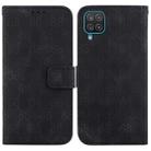 For Samsung Galaxy F22 4G Double 8-shaped Embossed Leather Phone Case(Black) - 1