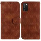 For Samsung Galaxy A03s US 164.2mm Double 8-shaped Embossed Leather Phone Case(Brown) - 1
