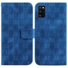 For Samsung Galaxy A41 Double 8-shaped Embossed Leather Phone Case(Blue) - 1