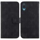 For Samsung Galaxy A02 / M02 4G Indian Double 8-shaped Embossed Leather Phone Case(Black) - 1