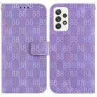 For Samsung Galaxy A52 5G / 4G Double 8-shaped Embossed Leather Phone Case(Purple) - 1