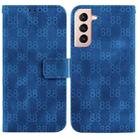 For Samsung Galaxy S21 5G Double 8-shaped Embossed Leather Phone Case(Blue) - 1