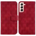 For Samsung Galaxy S21 5G Double 8-shaped Embossed Leather Phone Case(Red) - 1