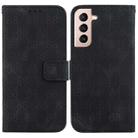 For Samsung Galaxy S21+ 5G Double 8-shaped Embossed Leather Phone Case(Black) - 1