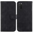 For Samsung Galaxy A02s EU 166.5mm Double 8-shaped Embossed Leather Phone Case(Black) - 1