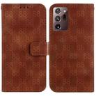 For Samsung Galaxy Note20 Ultra Double 8-shaped Embossed Leather Phone Case(Brown) - 1