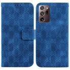 For Samsung Galaxy Note20 Ultra Double 8-shaped Embossed Leather Phone Case(Blue) - 1