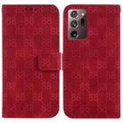 For Samsung Galaxy Note20 Ultra Double 8-shaped Embossed Leather Phone Case(Red) - 1