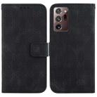 For Samsung Galaxy Note20 Ultra Double 8-shaped Embossed Leather Phone Case(Black) - 1