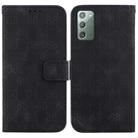 For Samsung Galaxy Note20 Double 8-shaped Embossed Leather Phone Case(Black) - 1