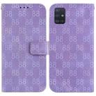 For Samsung Galaxy A71 5G Double 8-shaped Embossed Leather Phone Case(Purple) - 1