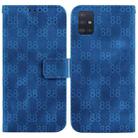 For Samsung Galaxy A71 5G Double 8-shaped Embossed Leather Phone Case(Blue) - 1