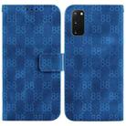 For Samsung Galaxy S20 Double 8-shaped Embossed Leather Phone Case(Blue) - 1
