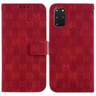 For Samsung Galaxy S20+ Double 8-shaped Embossed Leather Phone Case(Red) - 1