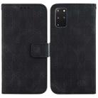 For Samsung Galaxy S20+ Double 8-shaped Embossed Leather Phone Case(Black) - 1