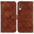 For Samsung Galaxy A70 / A70s Double 8-shaped Embossed Leather Phone Case(Brown) - 1