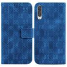 For Samsung Galaxy A50 / A30s / A50s Double 8-shaped Embossed Leather Phone Case(Blue) - 1