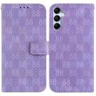 For Samsung Galaxy A15 Double 8-shaped Embossed Leather Phone Case(Purple) - 1