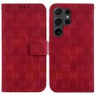 For Samsung Galaxy S24 Ultra 5G Double 8-shaped Embossed Leather Phone Case(Red) - 1