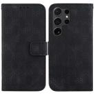 For Samsung Galaxy S24 Ultra 5G Double 8-shaped Embossed Leather Phone Case(Black) - 1