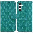 For Samsung Galaxy S24 5G Double 8-shaped Embossed Leather Phone Case(Green) - 1
