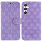 For Samsung Galaxy S24 5G Double 8-shaped Embossed Leather Phone Case(Purple) - 1