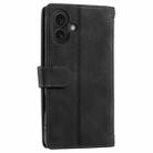 For iPhone 16 Plus Nine Card Zipper Bag Leather Phone Case with Lanyard(Black) - 3