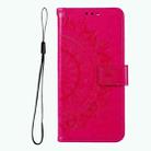 For iPhone 16 Pro Max Totem Flower Embossed Leather Phone Case(Red) - 2