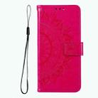 For iPhone 16 Pro Totem Flower Embossed Leather Phone Case(Red) - 2