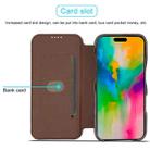 LC.IMEEKE Hon Ancient Series Flip Leather Phone Case For iPhone 15 Plus(Coffee) - 3