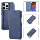 LC.IMEEKE Hon Ancient Series Flip Leather Phone Case For iPhone 15 Pro(Blue) - 1