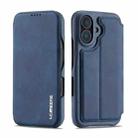 LC.IMEEKE Hon Ancient Series Flip Leather Phone Case For iPhone 15 Pro(Blue) - 2