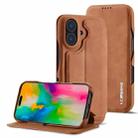 For iPhone 15 LC.IMEEKE Hon Ancient Series Flip Leather Phone Case(Brown) - 1