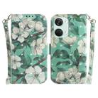 For OnePlus Nord 3 3D Colored Horizontal Flip Leather Phone Case(Watercolor Flower) - 1