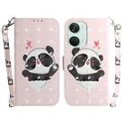 For OnePlus Nord 3 3D Colored Horizontal Flip Leather Phone Case(Heart Panda) - 1