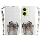 For OnePlus Nord CE 3 Lite/Nord N30 3D Colored Horizontal Flip Leather Phone Case(Pug) - 1