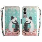 For OnePlus Nord CE4 5G 3D Colored Horizontal Flip Leather Phone Case(Black White Cat) - 1