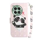 For OnePlus Ace 3 Pro 3D Colored Horizontal Flip Leather Phone Case(Heart Panda) - 3