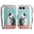 For OnePlus Nord 4 3D Colored Horizontal Flip Leather Phone Case(Black White Cat) - 1