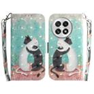 For OnePlus 13 3D Colored Horizontal Flip Leather Phone Case(Black White Cat) - 1