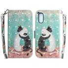 For Sony Xperia 5 V 3D Colored Horizontal Flip Leather Phone Case(Black White Cat) - 1