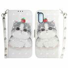 For Sony Xperia 5 V 3D Colored Horizontal Flip Leather Phone Case(Cute Cat) - 1