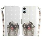 For Sony Xperia 5 VI 3D Colored Horizontal Flip Leather Phone Case(Pug) - 1