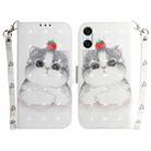 For Sony Xperia 10 VI 3D Colored Horizontal Flip Leather Phone Case(Cute Cat) - 1